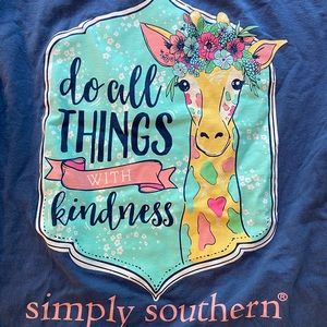 Simply Southern long sleeve giraffe tee, sz small